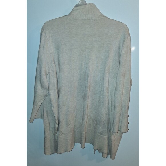 Evolution Beige 3/4 Sleeve Wrap Sz 1X - Picture 2 of 2
